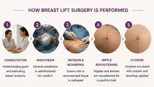 Procedure of Breast Lift Surgery