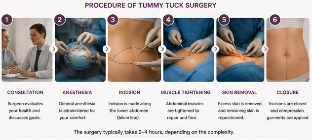 Procedure of Tummy Tuck Surgery