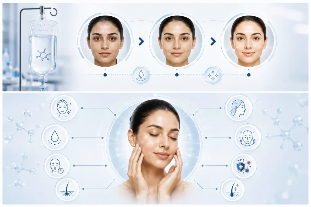 injectable glutathione before and after IV Glutathione Therapy in Mumbai
