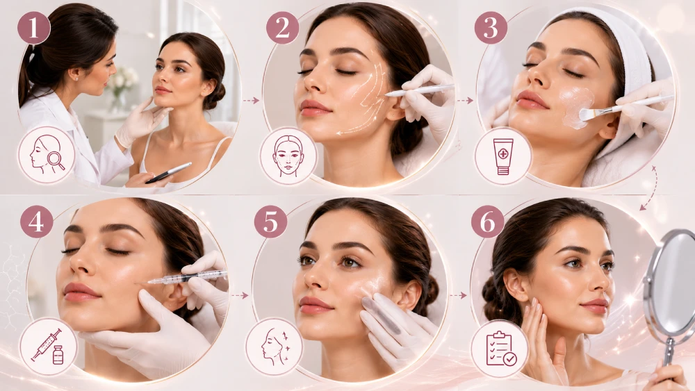 Steps of Dermal Fillers Treatment