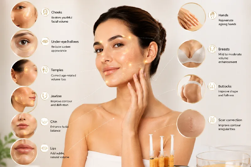 Areas That Can Be Treated with Fat Grafting